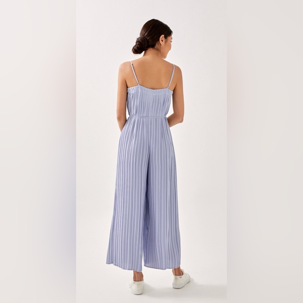 NWT Love Bonito Baby Blue Sabine Pleat Wide Leg Jumpsuit - Picture 2 of 6